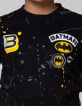 Character Short Sleeve T-Shirt Batman Print Splash Logo