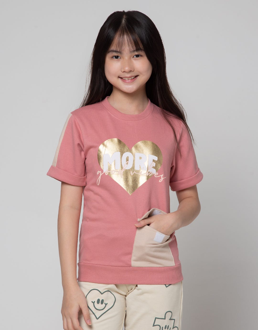 Nevada Short Sleeve T-Shirt Reflective Print With Pocket