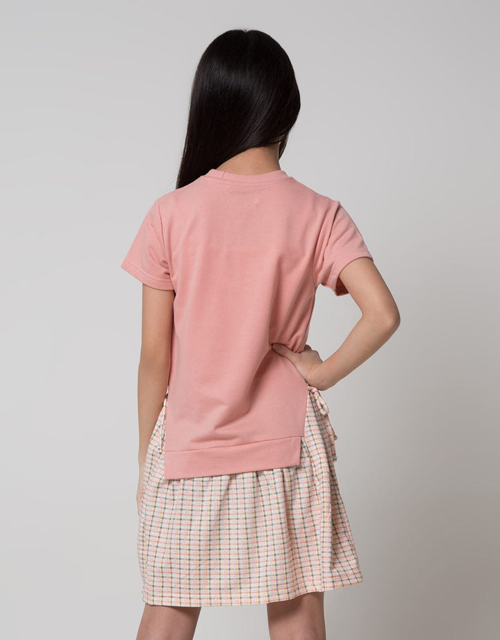 Nevada Short Sleeve Midi Dress Comb Checker Skirt Focus On The Good