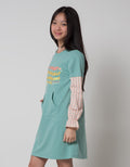 Nevada Long Sleeve Midi Dress Checker Be Patient