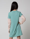 Nevada Long Sleeve Midi Dress Checker Be Patient