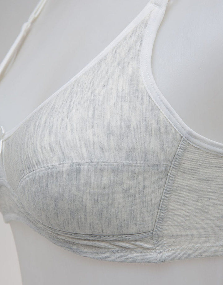 Nevada Non Push Up Regular Simple Solid Rib Bra