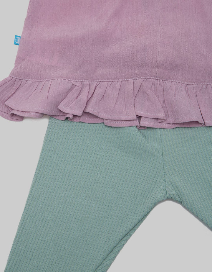 Pipiniko Textured Embro Leggings Tunic Set
