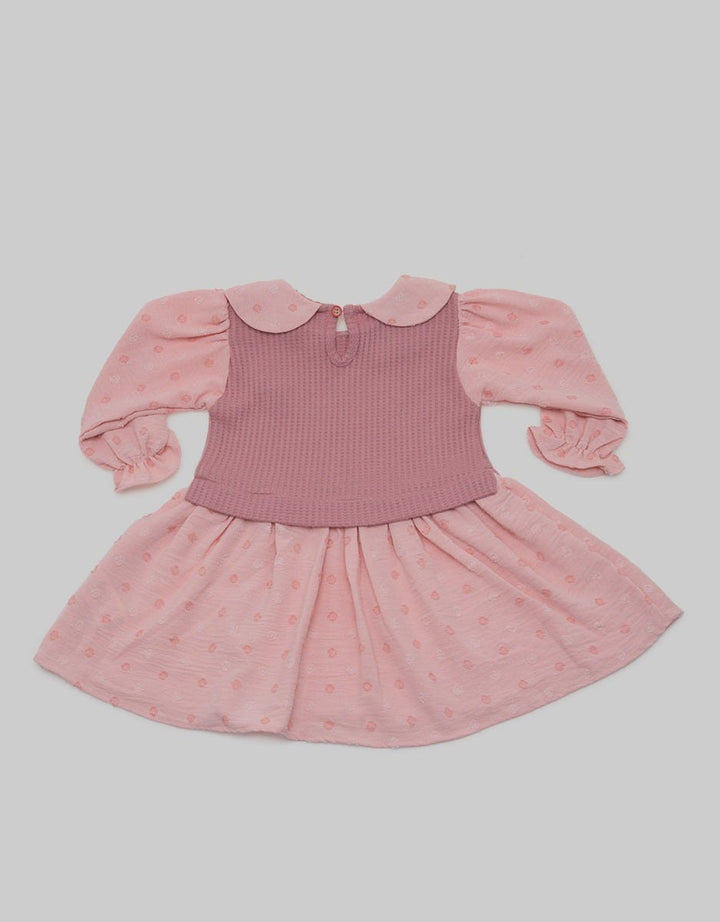 Pipiniko Dress Colar Combi Waffle Knit