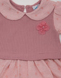 Pipiniko Dress Colar Combi Waffle Knit