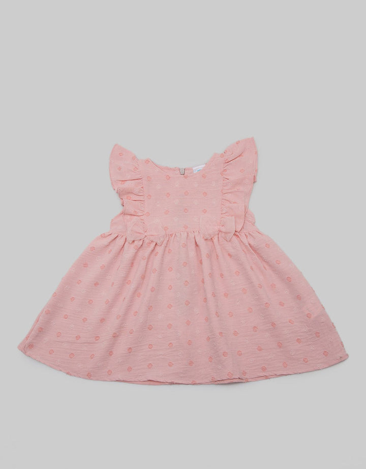 Pipiniko Newborn Dress Ruffle Textured Dot