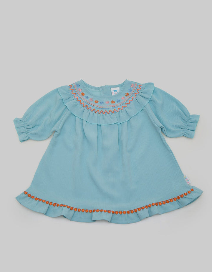 Pipiniko Dress Long Sleeve Emb Geometricro