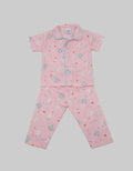 Pipiniko Pajamas Girls Short Sleeve Woven Rabbit