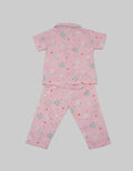 Pipiniko Pajamas Girls Short Sleeve Woven Rabbit