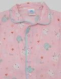 Pipiniko Pajamas Girls Short Sleeve Woven Rabbit