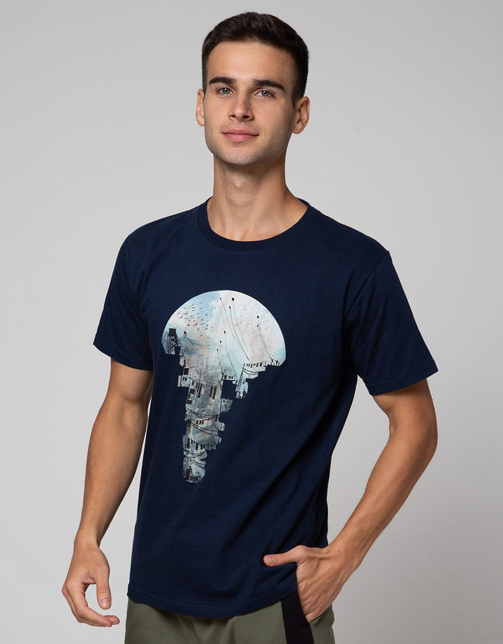 T Zone Short Sleeve T-Shirt Photoprint Space Traveler Colorfull 1