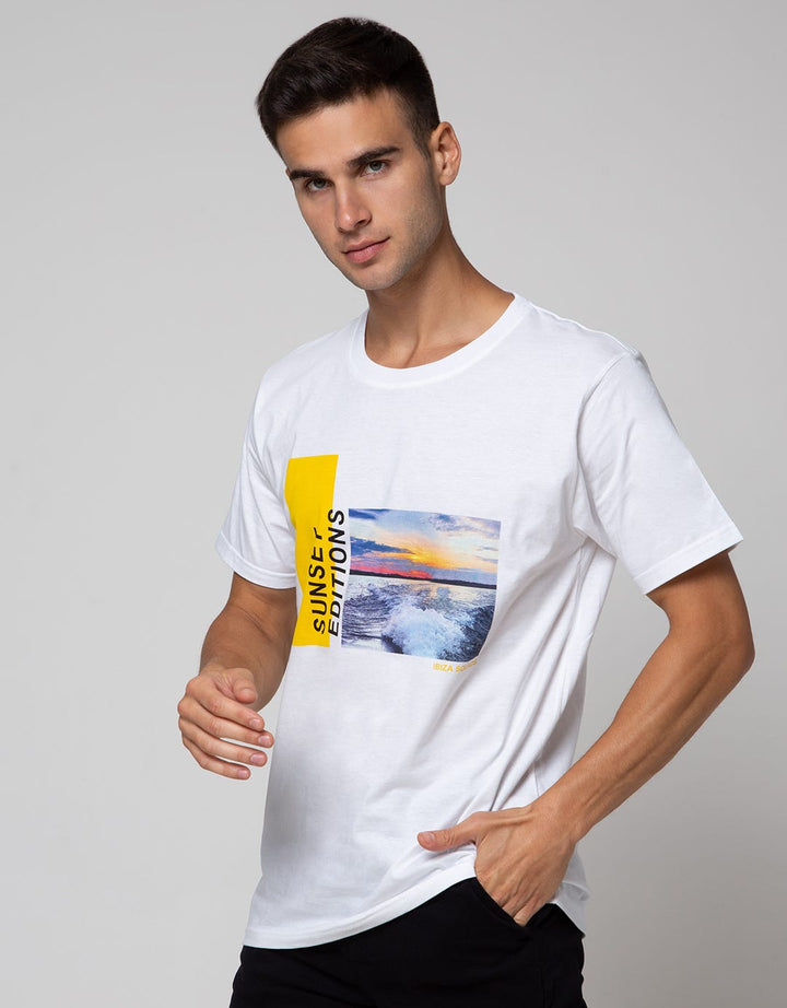 T Zone Short Sleeve T-Shirt Print Photoprint Scenery - 1