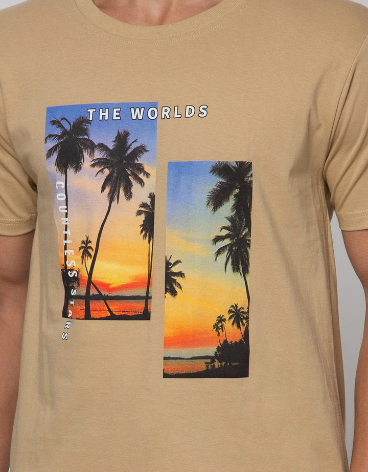 T Zone Short Sleeve T-Shirt Print Photoprint Scenery - 2