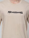 T Zone Short Sleeve T-Shirt Big Size Print Nevermind