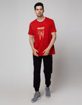 T Zone Letter Wow Men's Big Size T-Shirt