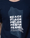 T Zone Short Sleeve T-Shirt Big Size Print Peace