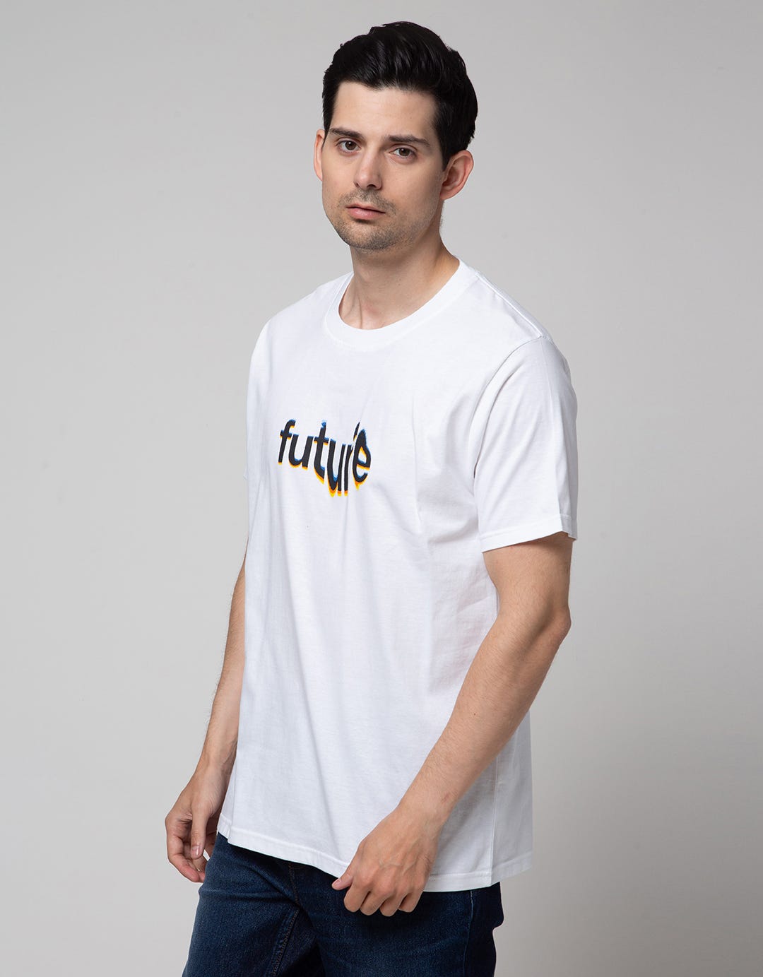 T Zone Letter Future Men's Big Size T-Shirt