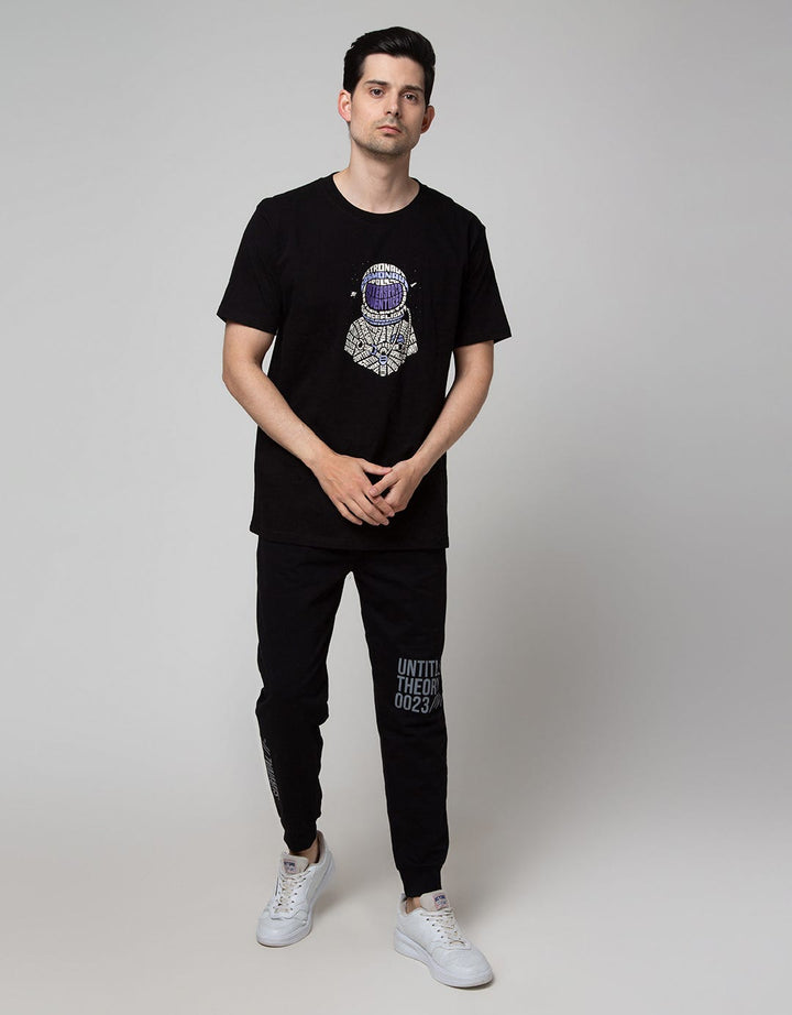 T Zone Short Sleeve T-Shirt Big Size Print 1 Astronout