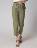 Connexion Long Pants Linen Full Elastic With Pinstitch