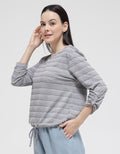 Connexion Long Sleeve 7/8 Drawstring Stripe