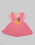Disney Short Sleeve Midi Dress Tiered Princess Belle