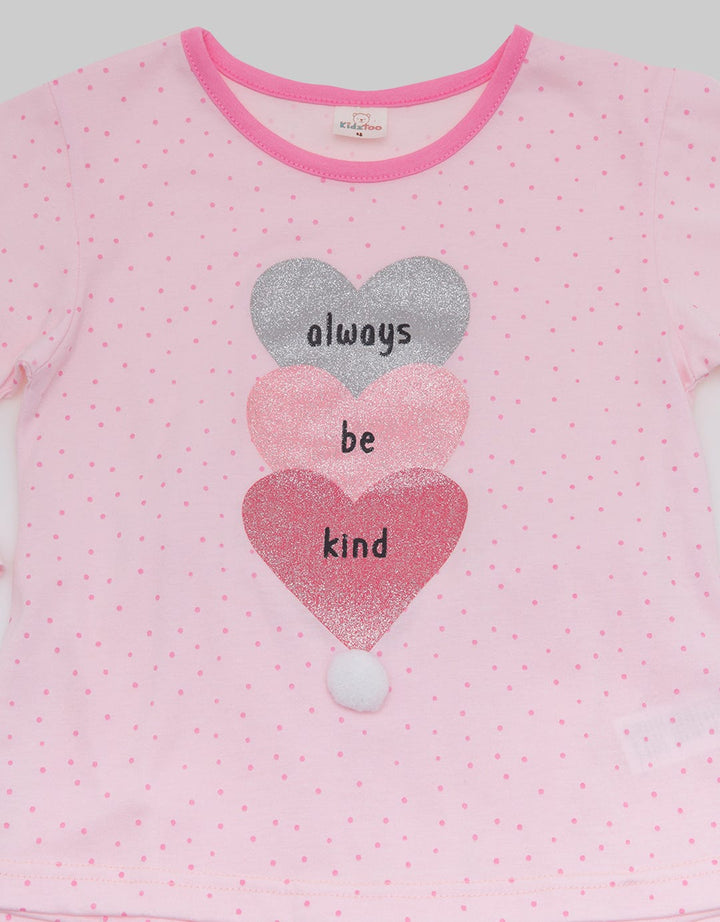 Kidz Too Long Sleeve Pajamas Dot Love Always Be Kind