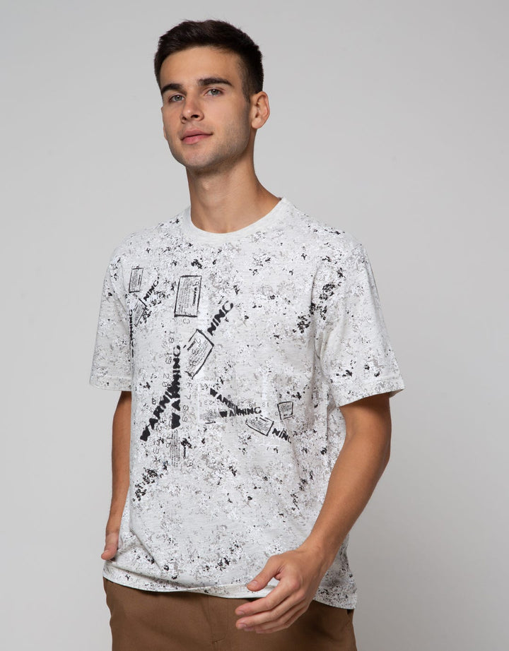 American Jeans Warning Print Men's T-Shirt