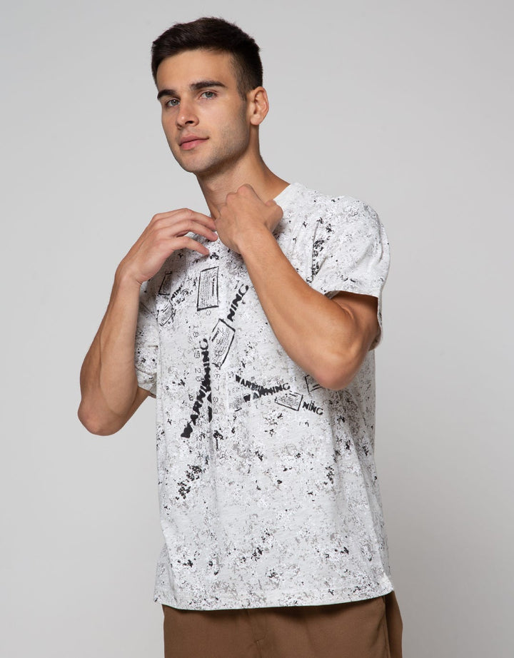 American Jeans Warning Print Men's T-Shirt