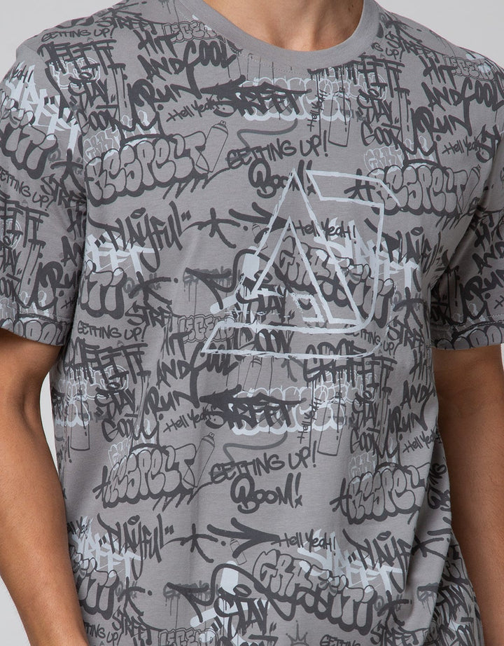 American Jeans Short Sleeve T-Shirt Aop Print Street Word