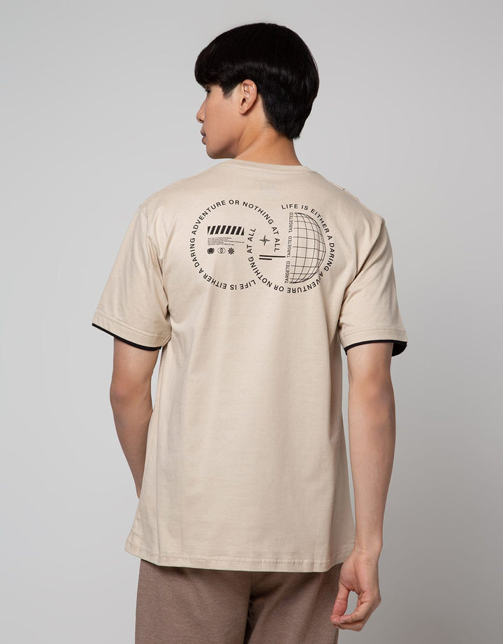 American Jeans Short Sleeve T-Shirt Print List Sleeve