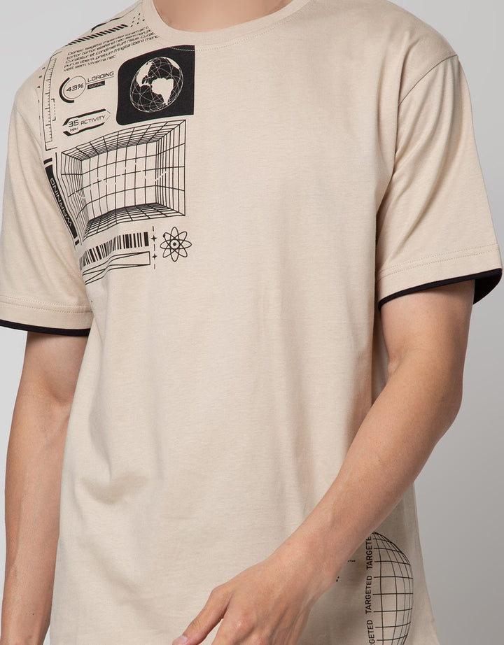 American Jeans Short Sleeve T-Shirt Print List Sleeve