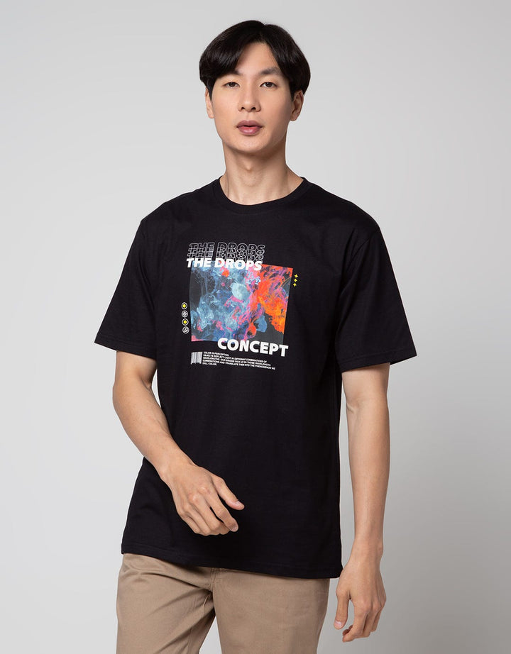 American Jeans Short Sleeve T-Shirt Print The Drops Discharge