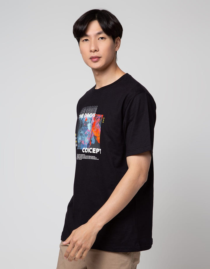 American Jeans Short Sleeve T-Shirt Print The Drops Discharge