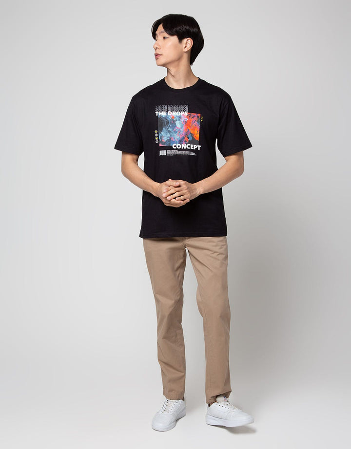 American Jeans Short Sleeve T-Shirt Print The Drops Discharge