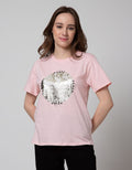 Details Short Sleeve T-Shirt Reguler Tee Print With Glitz Artwork Words On