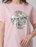 Details Short Sleeve T-Shirt Reguler Tee Print With Glitz Artwork Words On