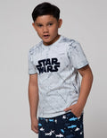 Star Wars Short Sleeve T-Shirt Marble Flocking