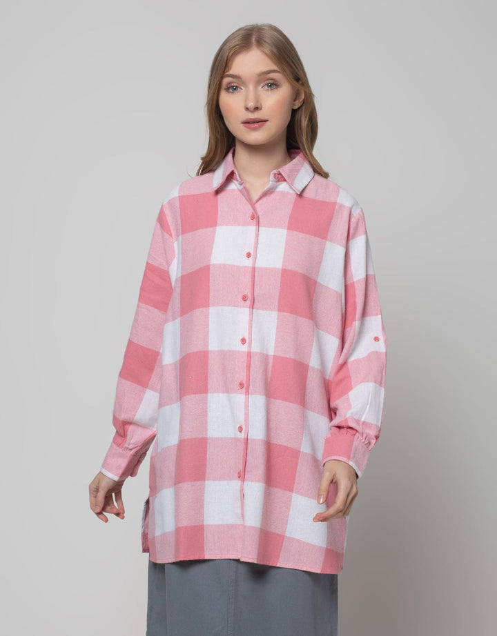 Nevada Long Sleeve Shirt Check Cotton Twill