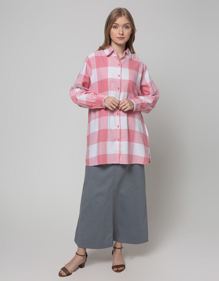 Nevada Long Sleeve Shirt Check Cotton Twill