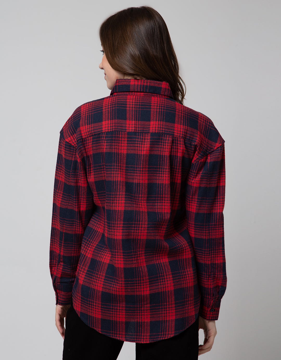 Nevada Long Sleeve Shirt Check Rayon Twill