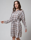Nevada Check Rayon Dress Wanita