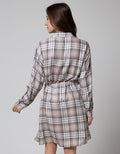 Nevada Check Rayon Dress Wanita