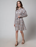 Nevada Check Rayon Dress Wanita