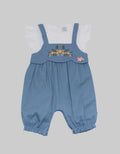 Pipiniko Embroidered Chambray Girls Romper