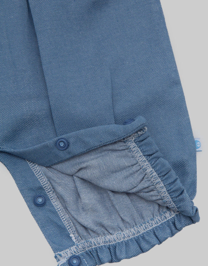 Pipiniko Embroidered Chambray Girls Romper