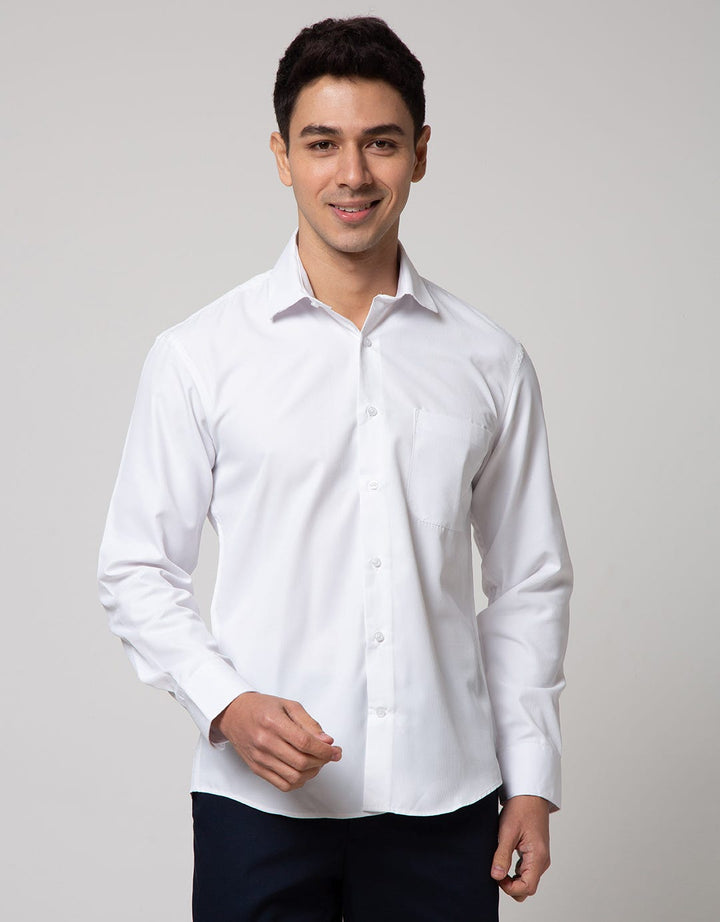 Cole Long Sleeve Shirt Slim Fit Vertical Micro Stripe