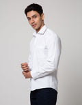 Cole Long Sleeve Shirt Slim Fit Vertical Micro Stripe