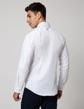 Cole Long Sleeve Shirt Slim Fit Vertical Micro Stripe