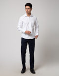 Cole Long Sleeve Shirt Slim Fit Vertical Micro Stripe