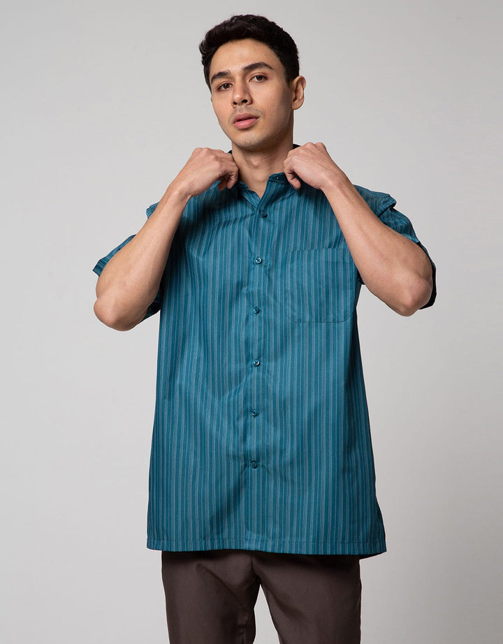 Cole Short Sleeve Shirt Regular Space Dyed Stripes
